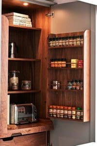Wooden bespoke kitchen storage