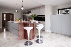 Bespoke kitchen with wooden surface