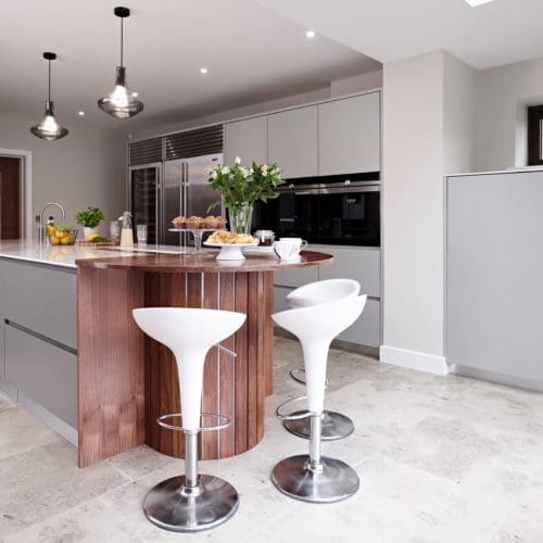 Bespoke kitchen with wooden surface