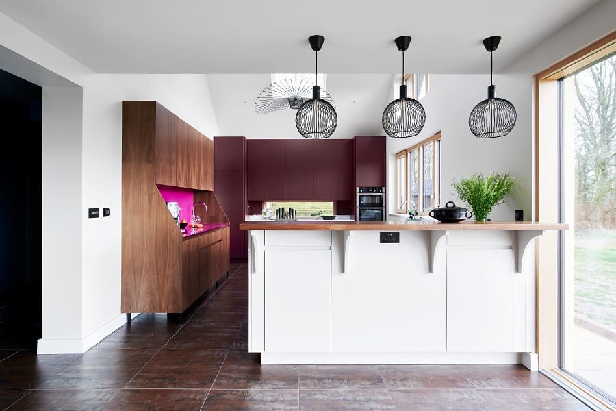 Pendant lighting in Cheverell kitchen