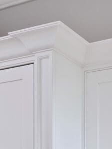 White wooden fittings and skirting